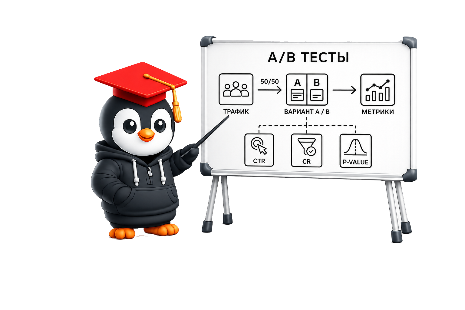 Пингвин курса по A/B-тестам